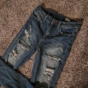 Classic Distressed Denim Skinny Jeans